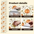 thumbnail image 4 of Peel and Stick Wallpaper Contact Paper Autumn themed repeat print orange white pumpkins leaves Watercolor Self Adhesive and Removable 17.7in x 118in, 4 of 8