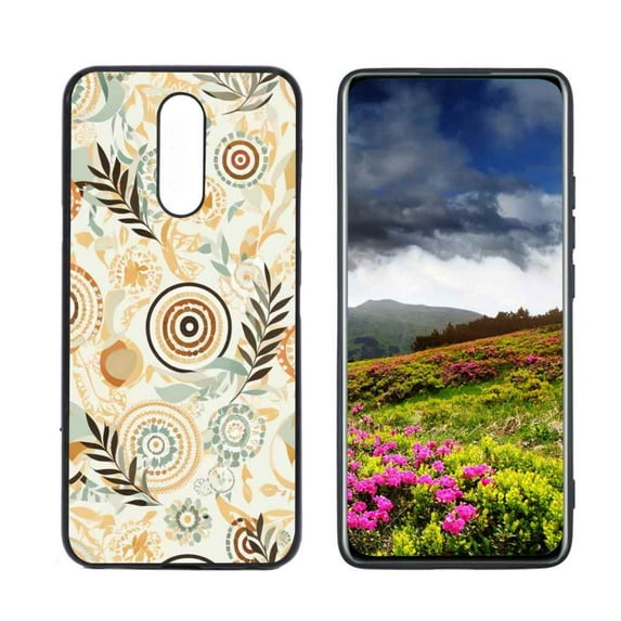 Abstract-boho-8 Phone Case, Degined for LG K12 Plus Case Men Women, Flexible Silicone Shockproof Case for LG K12 Plus