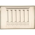 thumbnail image 2 of Antonio Maria Visentini 14x11 Gold Ornate Wood Frame and Double Matted Museum Art Print Titled - Ionic Colonnade (6 Columns) on Rusticated Base (1688-1782), 2 of 4