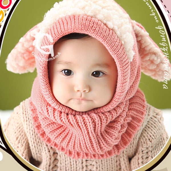 Unisex Baby Hat Catoon Dog Shape Kids Knit Beanie Warm ...