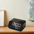 thumbnail image 4 of Alarm Clock Radio Multifunctional LED Music Timing Rechargeable FM Radio Alarm Clock for Home Black, 4 of 5