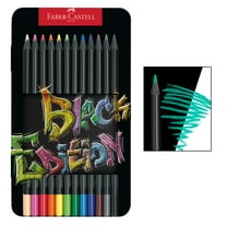 Faber-Castell Black Edition Colored Pencils Tin: 12 Count Colored Pencils, Art Supplies for Adults