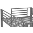 Your Zone Brittain Twin Metal Loft Bed, Silver