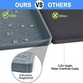 thumbnail image 3 of Pet Placemat, 18.9" X 11.8" Pet Feeding Mat Tray,Dog & Cat Feeding Mats for Prevent Food and Water Overflow,with Raised Edges Silicone Mat,Grey, 3 of 8