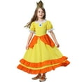 thumbnail image 3 of Girls Princess Peach Costume Dress Halloween Cosplay Dress Up with Accessories, Size for 2-9 year, 3 of 5
