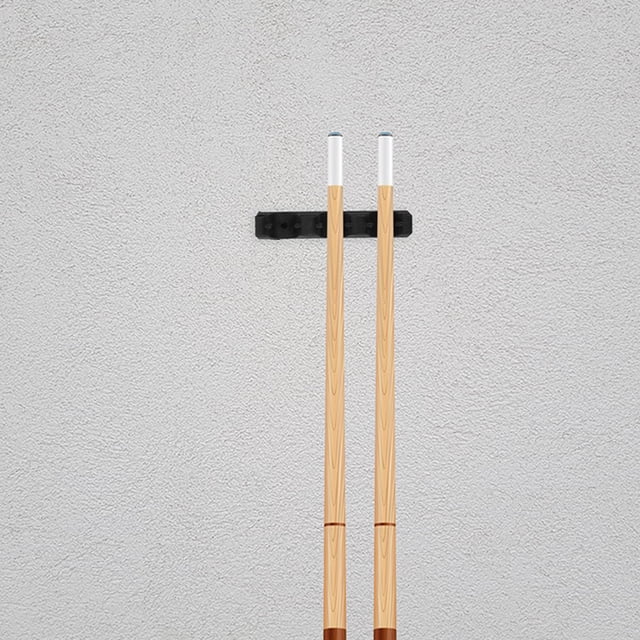 OUNONA 2Pcs Plastic Wall Cue Rack Black Pool Stick Holder Space Saving Multi Slot Organizer