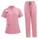 thumbnail image 5 of Conjunto de enfermería, uniforme de trabajo suave, traje para spa, cosmetología, centro de belleza. Rosa, 5 of 9