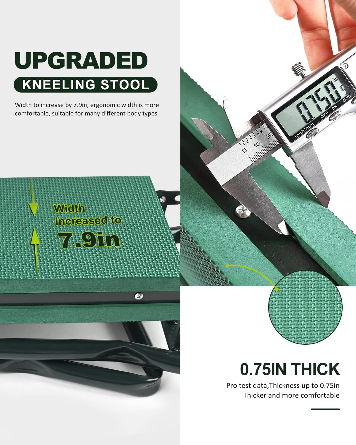 Upgraded Garden Kneeler and Seat with Thicken & Widen Soft Kneeling Pad,Heavy Duty Foldable Gardener Stool with 2 Tool Pouches,Gardening Gifts for Women Mom Men Seniors¡­…
