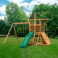 Gorilla Playsets Avalon Treehouse Cedar Wooden Backyard Swing Set