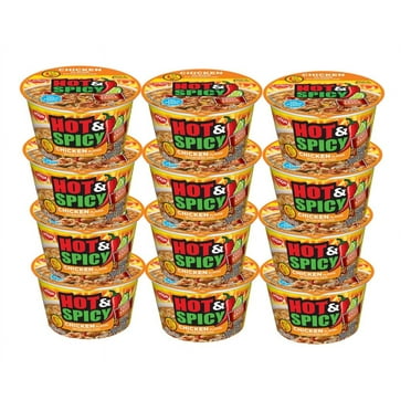 Nissin Foods, Bowl Noodle Hot & Spicy (Beef), 3.28 fl oz - Walmart.com