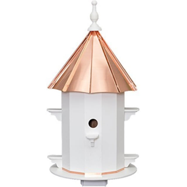 6 Hole Finch Bird House with copper top Amish Made in USA X-Large 25 inches TALL 