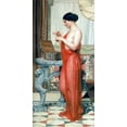 thumbnail image 2 of Godward, John William 11x18 Gold Ornate Wood Framed with Double Matting Museum Art Print Titled - The New Perfume, 2 of 4
