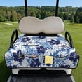 thumbnail image 2 of KUIFORTI White Flower Golf Seat Covers for Cart Foldable Polyester Travel Sports Golf Cart Accessories Fits for EZGO, Yamaha, Club Car and More 2 Seats Golf Carts Soft Fashion, 2 of 7