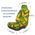 thumbnail image 3 of Wukai Fresh Corn 1 Full Set Car Seat Covers with Soft Padding Universal Auto Front Seats Protector and Cushion Mat, 3 of 5