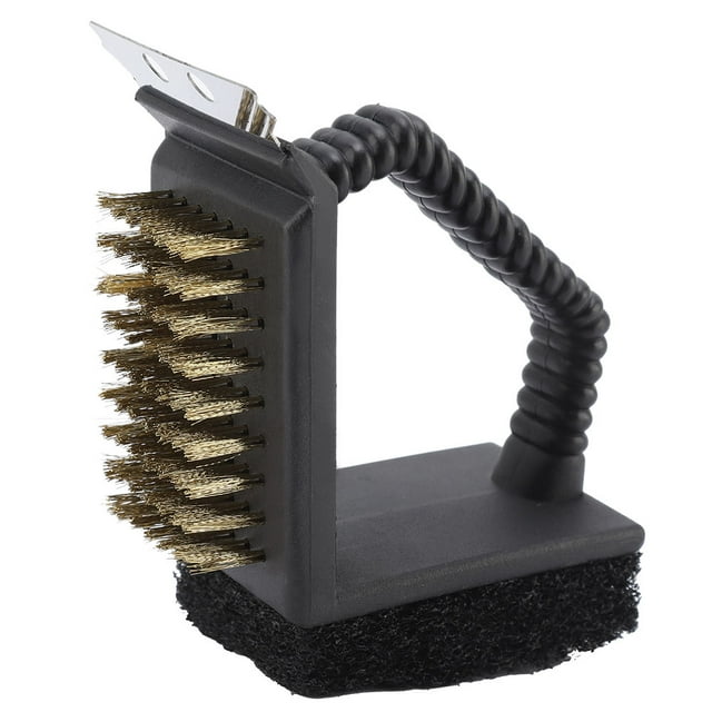 Nettoyant pour Barbecue, nettoyant pour Barbecue Puissant Brosse de Nettoyage multifonctionnelle 3 en 1 en Acier Inoxydable Durable pour Four à Barbecue