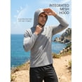 thumbnail image 2 of 5 Pack： Men's Hooded UPF 50+ Sun Protection Long Sleeve UV Shirts Fishing Beach Athletic Workout,S, 2 of 5