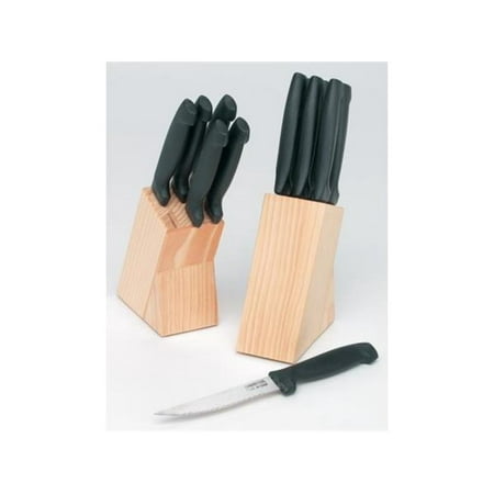 150-1007B KitchenWorthy 6 Piece Steak Knife Set with Wood Block - Case of
