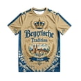 thumbnail image 4 of Bibifish Mens German Oktoberfest T Shirts Short Sleeve Crew Neck Bavaria Castle Print Tees Heritage Fest Holiday Wear Tops, 4 of 4