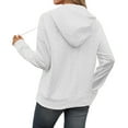 thumbnail image 5 of Tops for Women Women's Solid Sweatshirt Women's Casual Knit Jacquard Long Sleeve Loose Fit Hoodie Sweatshirt Comfortable Pullover For Everyday Wear, 5 of 6
