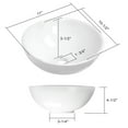 thumbnail image 6 of Miligoré 11" Round White Ceramic Vessel Sink - Modern Above Counter Bathroom Vanity Bowl, 6 of 7