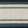 thumbnail image 3 of HomeRoots  10 x 13 ft. Geometric Stain Resistant Rectangle Indoor & Outdoor Area Rug, Blue & Beige, 3 of 5