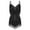 Black, variant on Women's Rhinestone Latin Dance Dress Fringe Leotard Tassel Salsa Waltz Tango Samba Dress Hot Pink XS