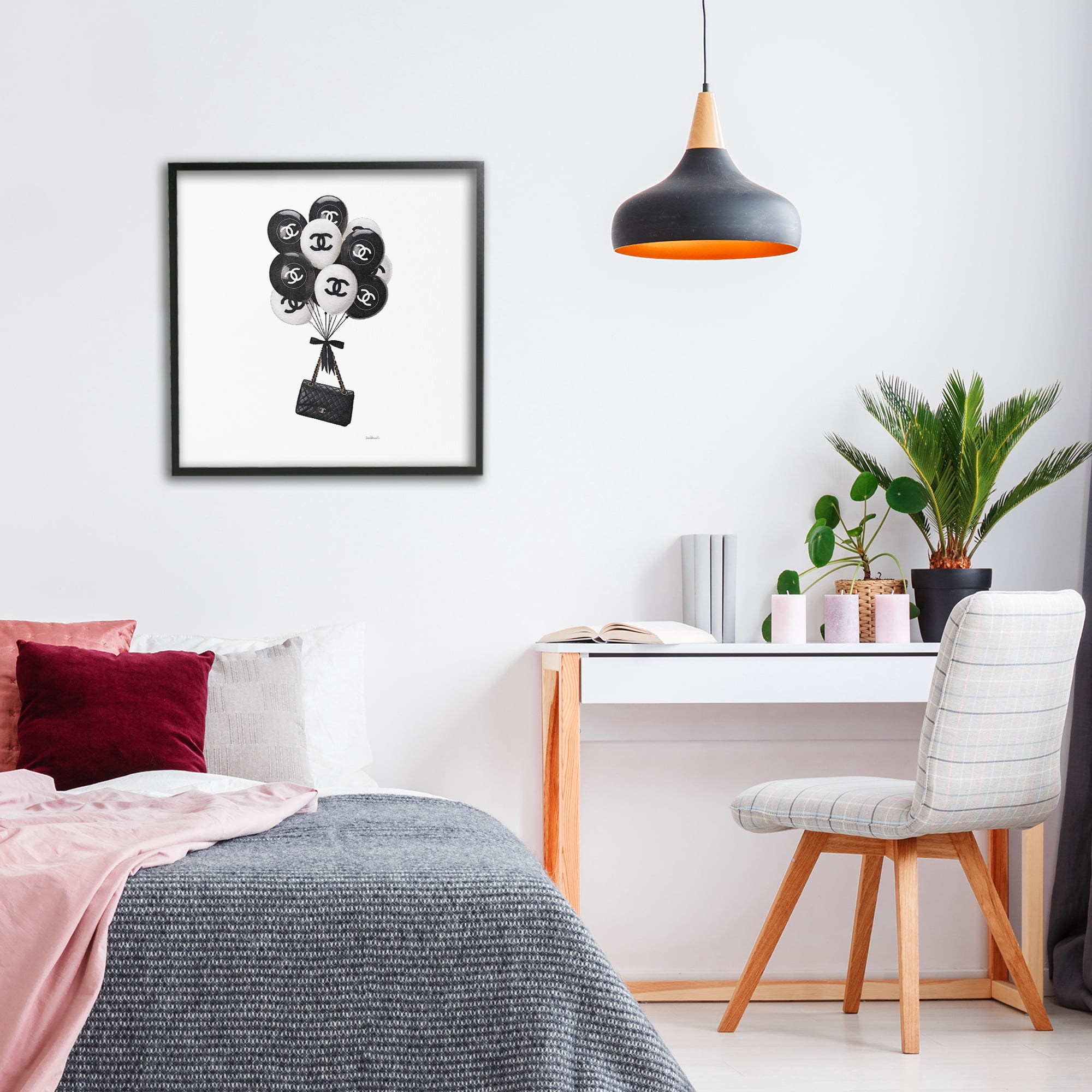 Stupell Industries Chic Balloons & Purse Black Framed Giclee Art, design by Amanda Greenwood