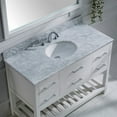 thumbnail image 3 of Caroline Estate 48" Single Bath Vanity in White with White Marble Top and Round Sink with Polished Chrome Faucet with Matching Mirrors, 3 of 9