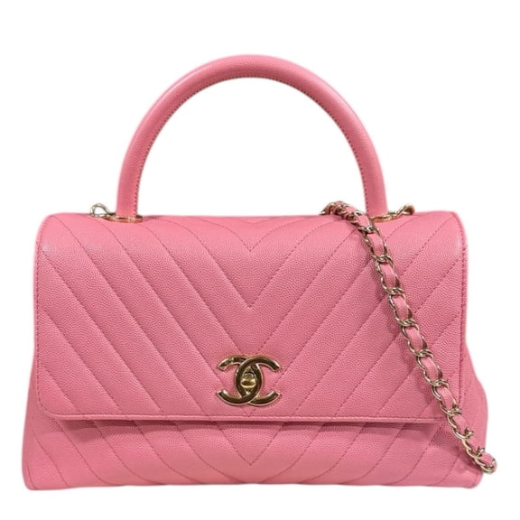 Pre-Owned Chanel Coco Handle 29 V-Stitch Shoulder Bag in Caviar Leather (A92991)... (Good)
