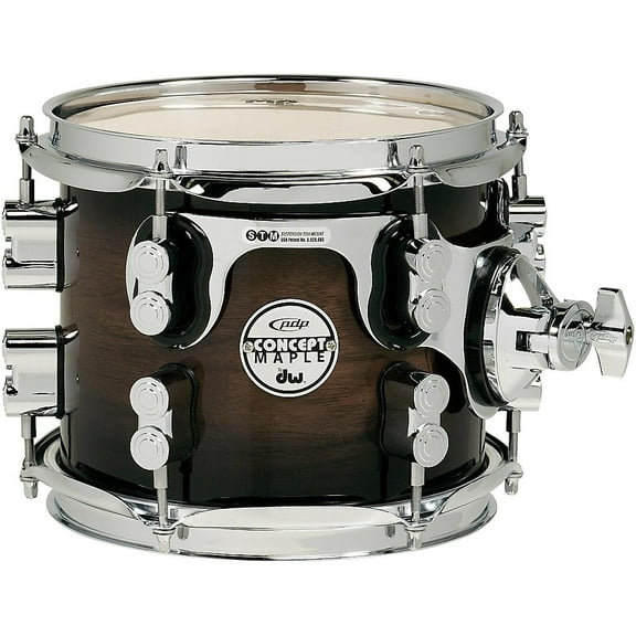PDP PDCMX0708STWC Concept Exotic, Wallnut-Charcoal Burst, Chrome Hardware Kit Drums, 7 x 8