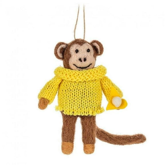 MDR Trading Inc. AB-27-MAPLE-1842_Q01 Monkey With Banana Ornament
