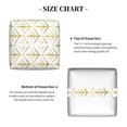 thumbnail image 4 of Uemuo White And Gold Geometry Tissue Box Cover Holder, Square with Bottom Belt - PVC Leather Decorative Organizer for Tabletop, Bathroom, Car, Office, 4 of 8