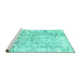 thumbnail image 2 of Ahgly Company Machine Washable Indoor Rectangle Abstract Turquoise Blue Contemporary Area Rugs, 4' x 6', 2 of 4