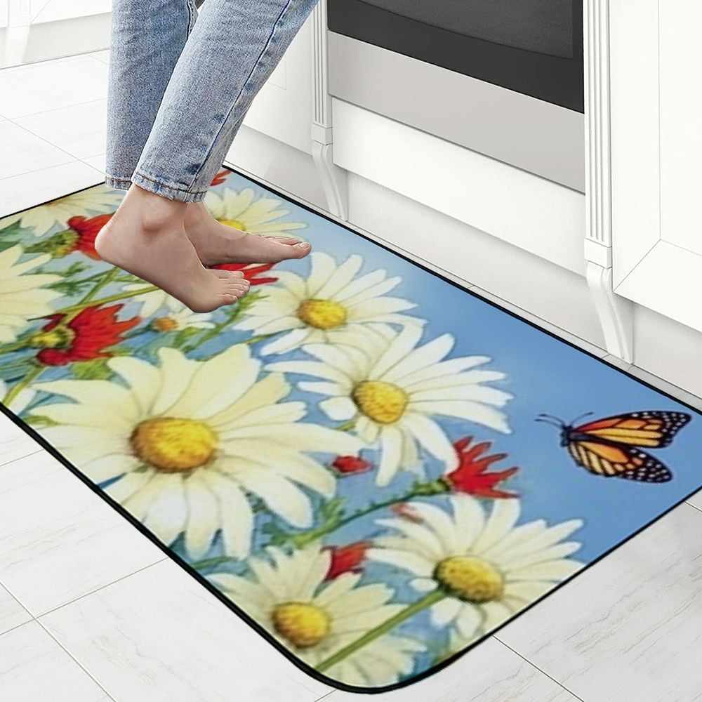PHYHOO Decorative Door Mat, Door Mat with Non-Slip Rubber Backing, Easy Cleaning, Traps Dirt, Rug for Entry, Patio, Garage 19.68*47.24 in