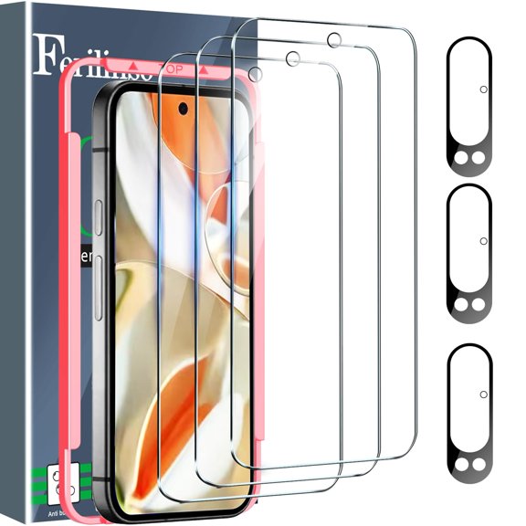 Protector de Pantalla Ferilinso 3 Paquetes para Google Pixel 9 Pro