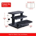 thumbnail image 2 of MWPO 15''H Multi-Step Pet Stairs for High Beds & Sofas, 3-Step Cat Stairs with 2 Toy Balls, Dark Grey, 2 of 7