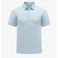 thumbnail image 6 of hoksml Men's Cooling Quick Dry Mesh Short Sleeve Collared Shirt 3 Button Placket Raglan Sleeve Breathable Golf Top for Business Daily Outdoor Travel, 6 of 9
