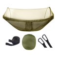 thumbnail image 1 of Hamaca para acampar con hamaca de red Columpio Hamaca plegable Bolsa de transporte Ligera Verde Cola Manta al aire libre, 1 of 8