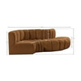 thumbnail image 3 of Meridian Furniture Arc Saddle Velvet Modular Sectional, 3 of 11