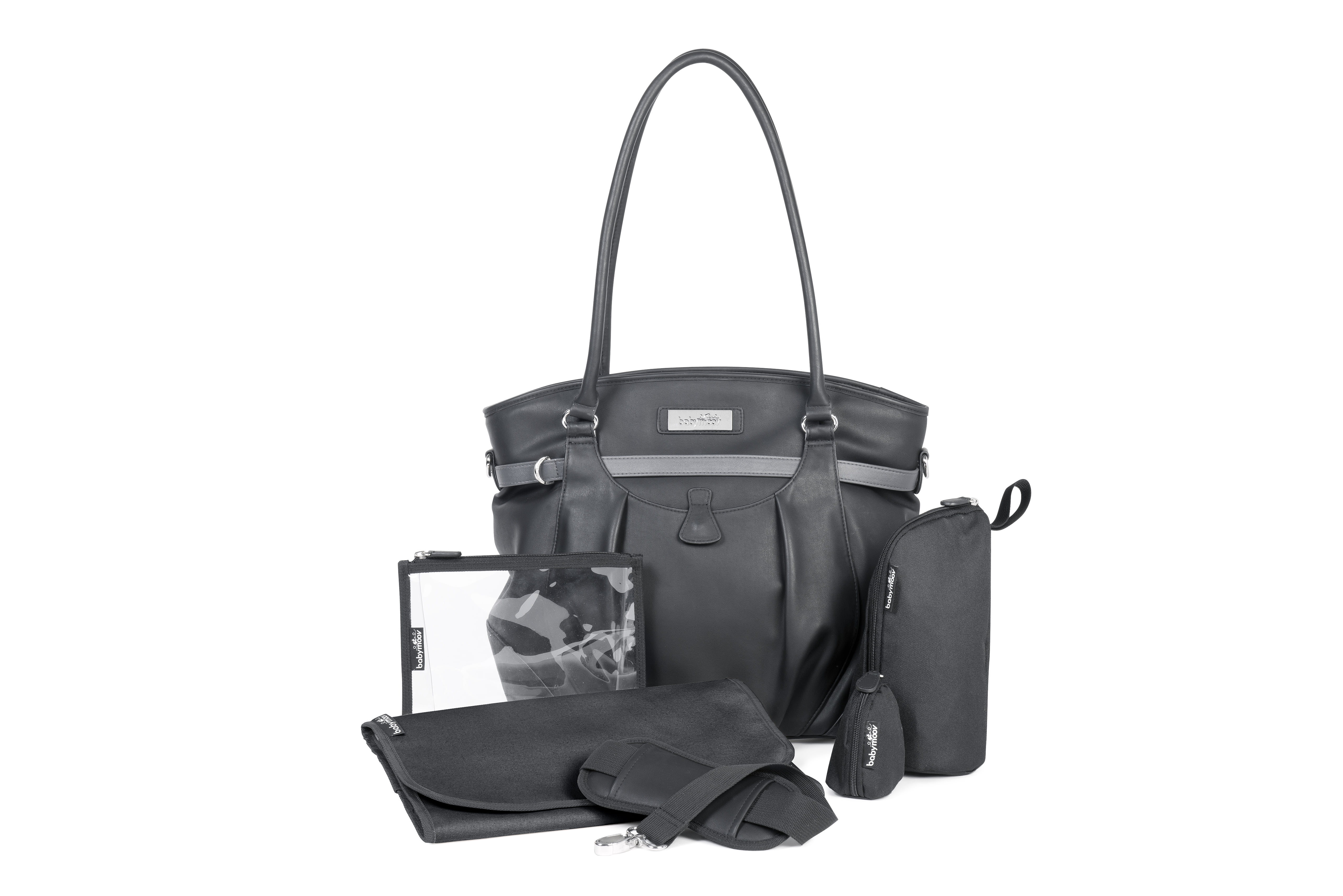 Brand new Babymoov essential baby changing bag in black with changing mat 