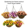 thumbnail image 3 of Billuyoard Cesta ancha para macetero colgante: hermosas flores artificiales para cualquier lugar Cesta con coco Decoración tipo 1 20*9.5 cm, 3 of 6