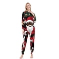thumbnail image 2 of QIUOMBBP Matching Christmas Family Pajamas Cute Printed Xmas Long Sleeve Jumpsuits Casual Zip Hooded Rompers Sleepwear, Multicolor, XL, 2 of 5