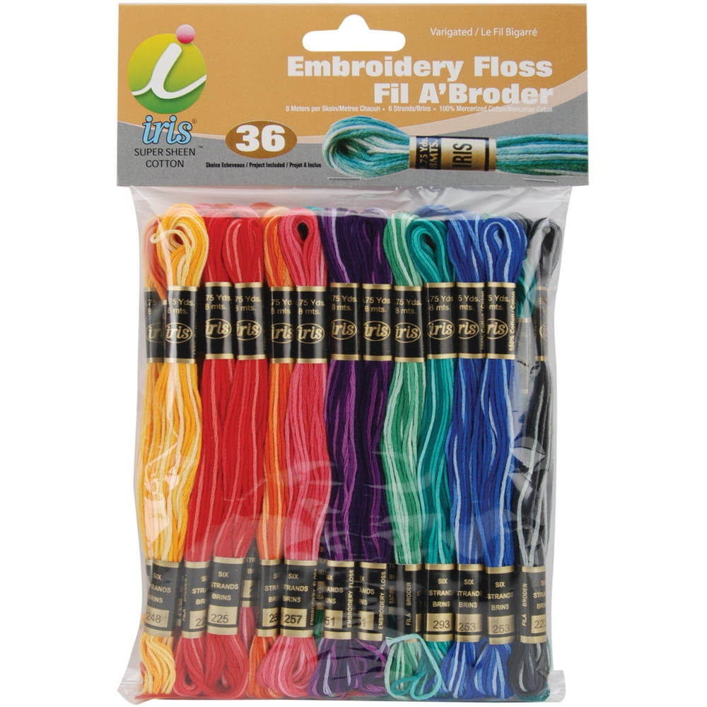 Embroidery floss pack 87yd 36pkgvariegated colors  walmartcom Embroidery floss pack 87yd 36pkgvariegated colors  walmartcom