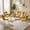 Yellow chair, variant on Sumdeal Modern Dining Chair Sets, 2/4/6-Piece Sets,Fabric Upholstered Chairs, Gold Iron Legs, Soft Seats, Ergonomic Backrest Support, Suitable for Dining Rooms, Living Rooms, Cafes, and Offices