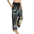 thumbnail image 6 of Salouo Space White Horse Print Women's Pajama Pants Casual Loose Sweatpants PJs Flowy Pants Drawstring Palazzo for Women Wide Leg Pants Lounge Pajama -Small, 6 of 8