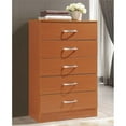 thumbnail image 2 of Hodedah Commode Contemporaine en Bois à Cinq Tiroirs, Fini Cerisier, 2 of 6
