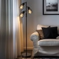 Oneach 64.25" Modern Black Metal Floor Lamp for Living Room with ...
