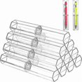 thumbnail image 1 of 10 Pcs Acrylic Pen Boxes Clear Ballpoint Pen Case Pencil Gift Box Pen Storage Container Hexagon Single for School Office, 1 of 5