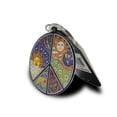 thumbnail image 3 of Dan Morris - PEACE SIGN KEYCHAIN, Limited Edition DUAL DOUBLE SIDED Peace Artwork METAL KEYRING - 5cm, 3 of 7