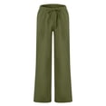 thumbnail image 3 of Daeful Mens Trousers Drawstring Pants Summer Solid Fashion Sweatpants Army Green 4XL, 3 of 9
